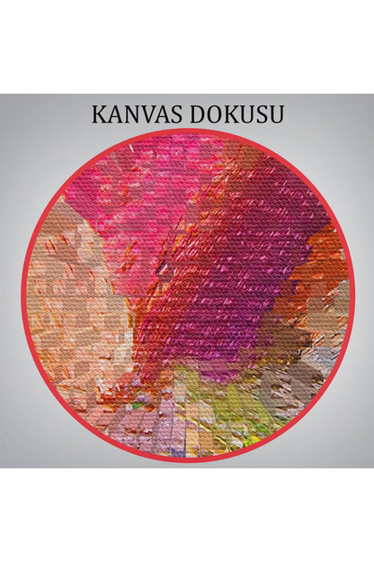Soyut Sanatsal Yağlıboya Görünüm Dekoratif Kanvas Duvar Tablosu-3565