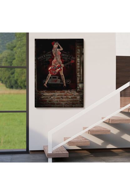Müzisyen Kadın Dekoratif Duvar Tablosu-6496