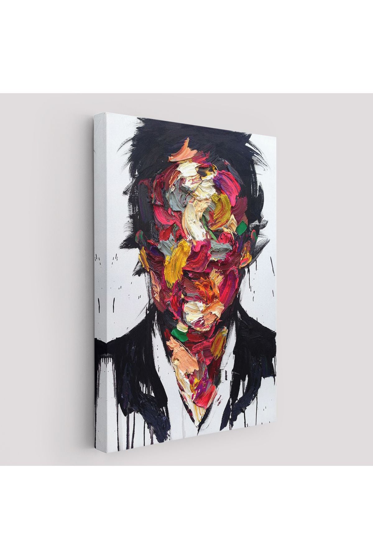 Soyut Yüz Kanvas Tablo, Renkli Yüz Kanvas Sanat Tablo-5220