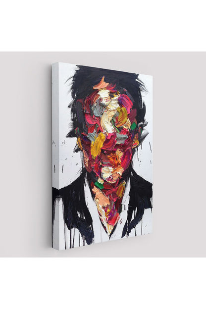 Soyut Yüz Kanvas Tablo, Renkli Yüz Kanvas Sanat Tablo-5220