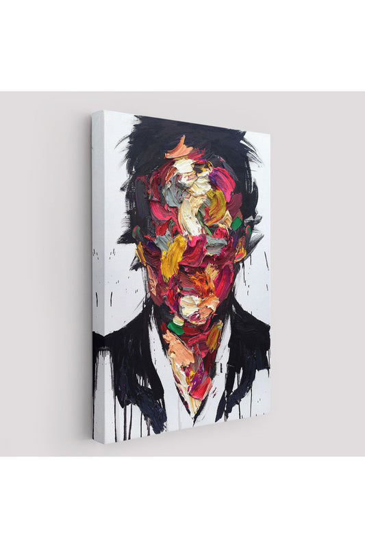 Soyut Yüz Kanvas Tablo, Renkli Yüz Kanvas Sanat Tablo-5220