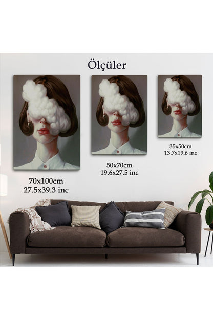 Modern Gerçeküstü Kadın Sanatı Kanvas Tablo, Pop Art KanvasTablo Sanatı-5212