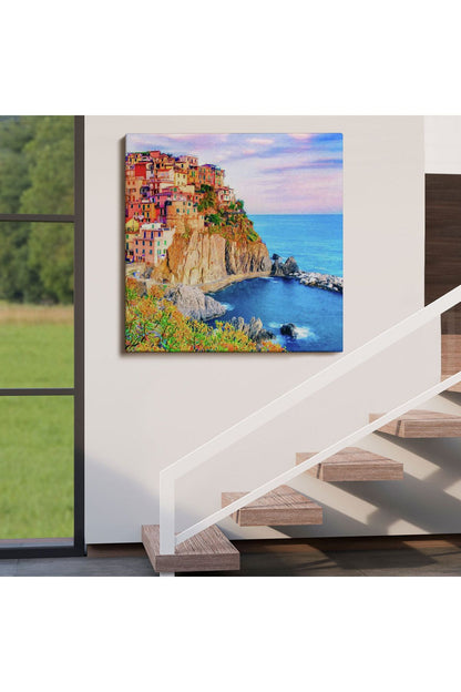 Manarola Cinque Terre İtalya Manzaralı Kanvas tablo-5864