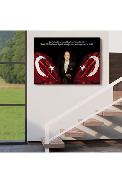 Beni Görmek Demek, Mutlaka Yüzümü Görmek Demek Değilidir Yazılı Atatürk Tablosu-5075