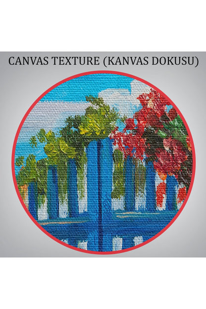 Özel Tasarım Deniz Manzaralı Bahçe Duvar Tablosu-1220