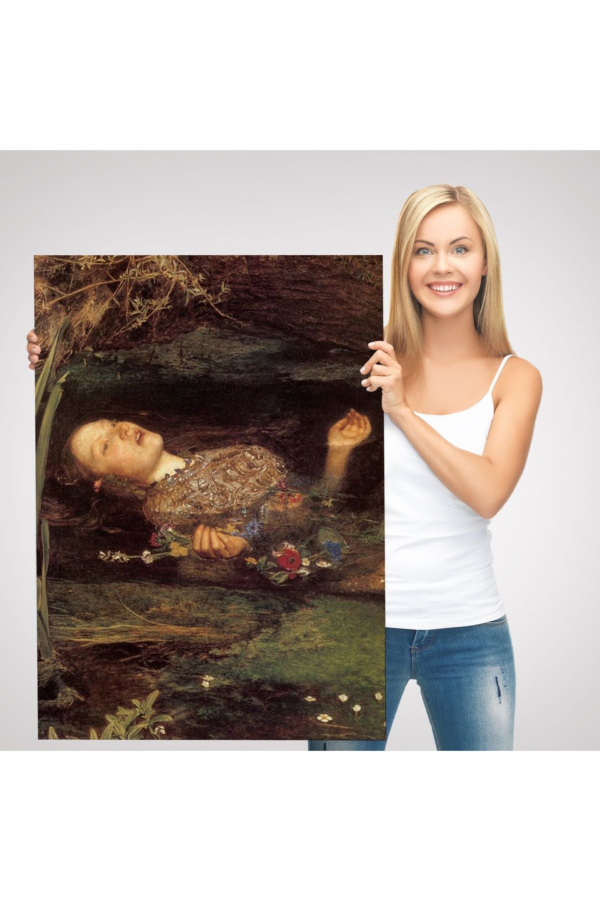 Shakespeare'in Ophelia'sı Hamlet Dekoratif Duvar Tablosu-6319