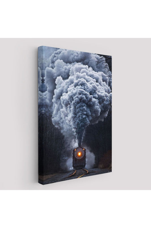 Gri Dumanı ile Kara Tren Tablosu-6015