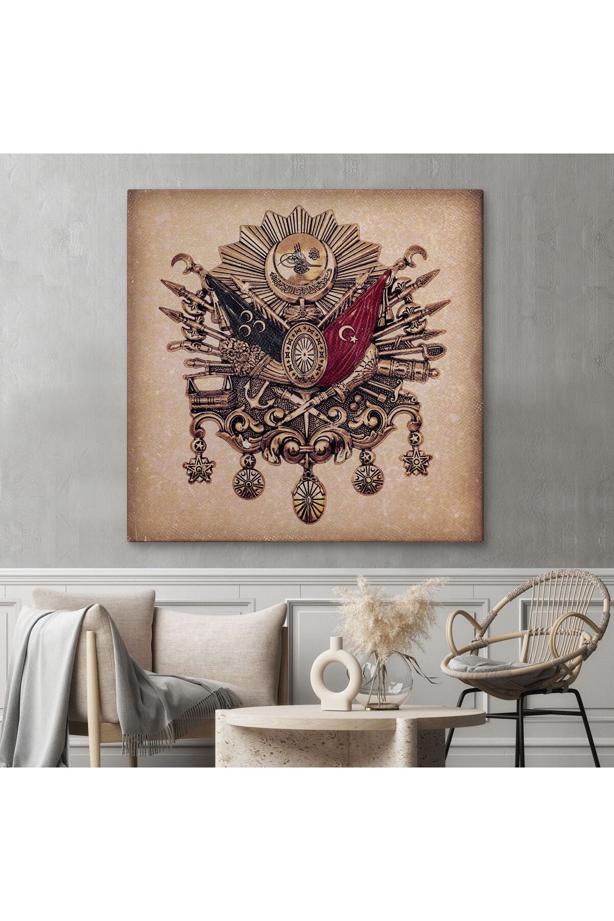 Osmanlı Tuğrası Dekoratif Kanvas Tablo-5804