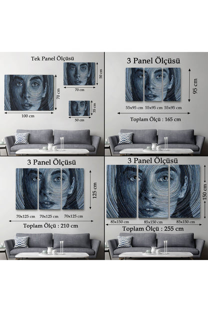 Sürreal Kadın Dekoratif Duvar Tablosu-6530