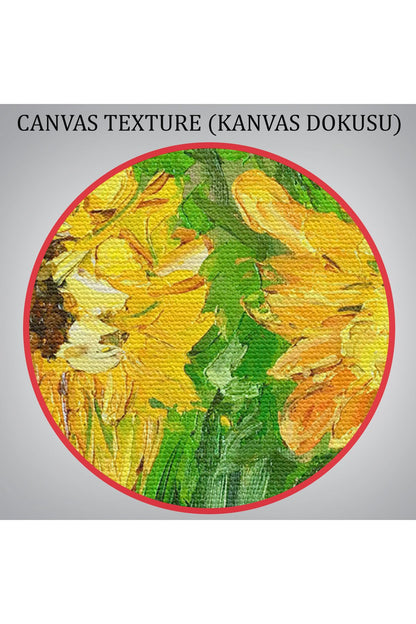 DB HG Vazodaki Ayçiçekleri Duvar Tablosu-1237