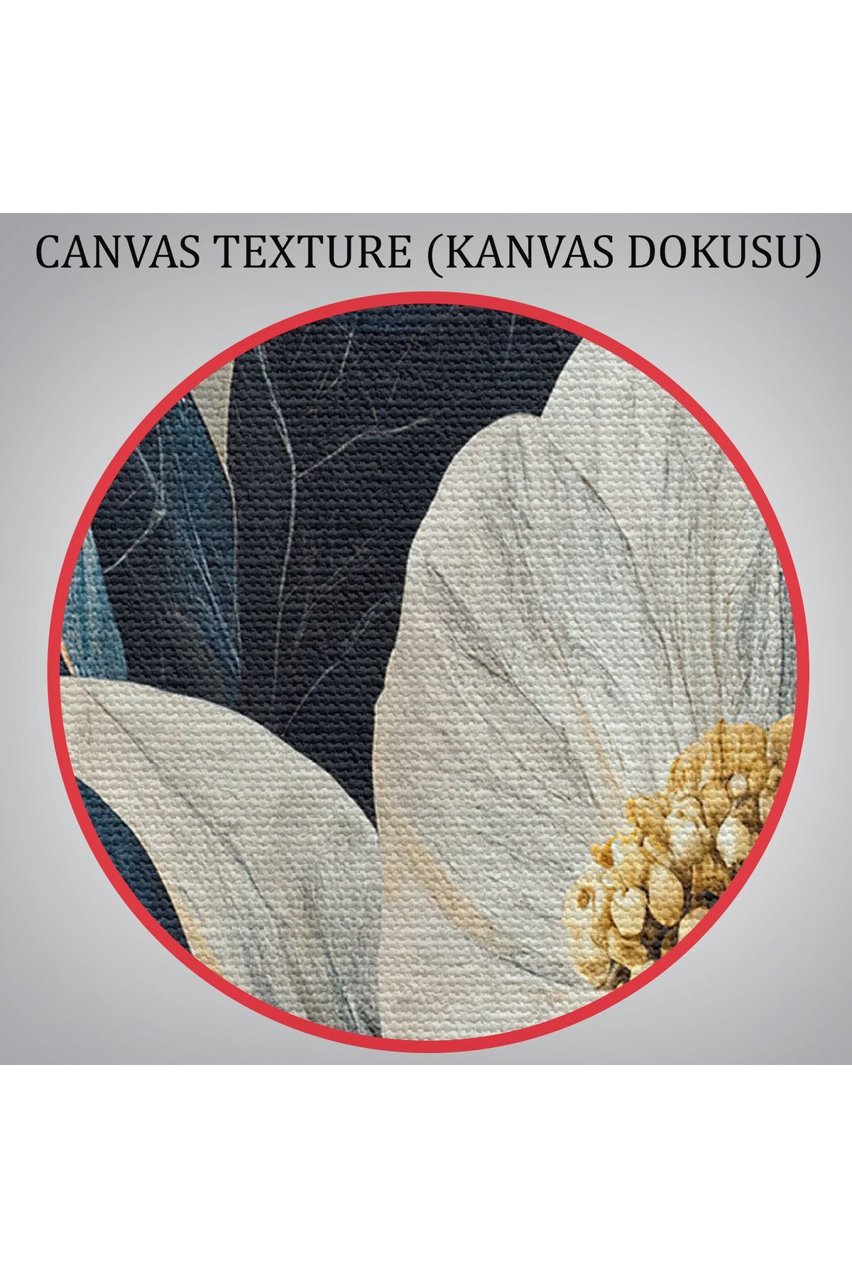 Dekoratif Çiçek Duvar Tablosu-3707