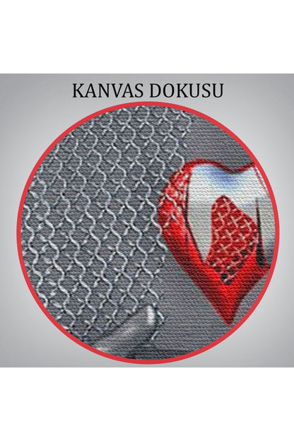 Aşk Sanatı, 3D Efekti Gümüş İnsan, Gri ve Gümüş Metalik Efektli Kanvas Tablo-5353