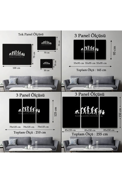 Bir Yerde Bir Şey Çok Yanlış Gitti Kanvas Duvar Tablosu-5410