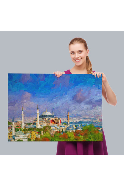 Ayasofya Camii Yağlıboya Görünüm Kanvas Duvar Tablosu-3690