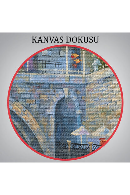 Soçhi Nehri Rusya Yağlıboya Görünüm Dekoratif Kanvas Duvar Tablosu-3605