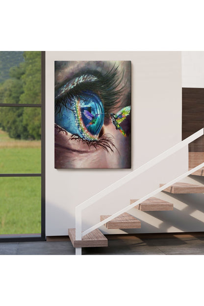Gözdeki Kuş Sürreal Duvar Tablosu-6351