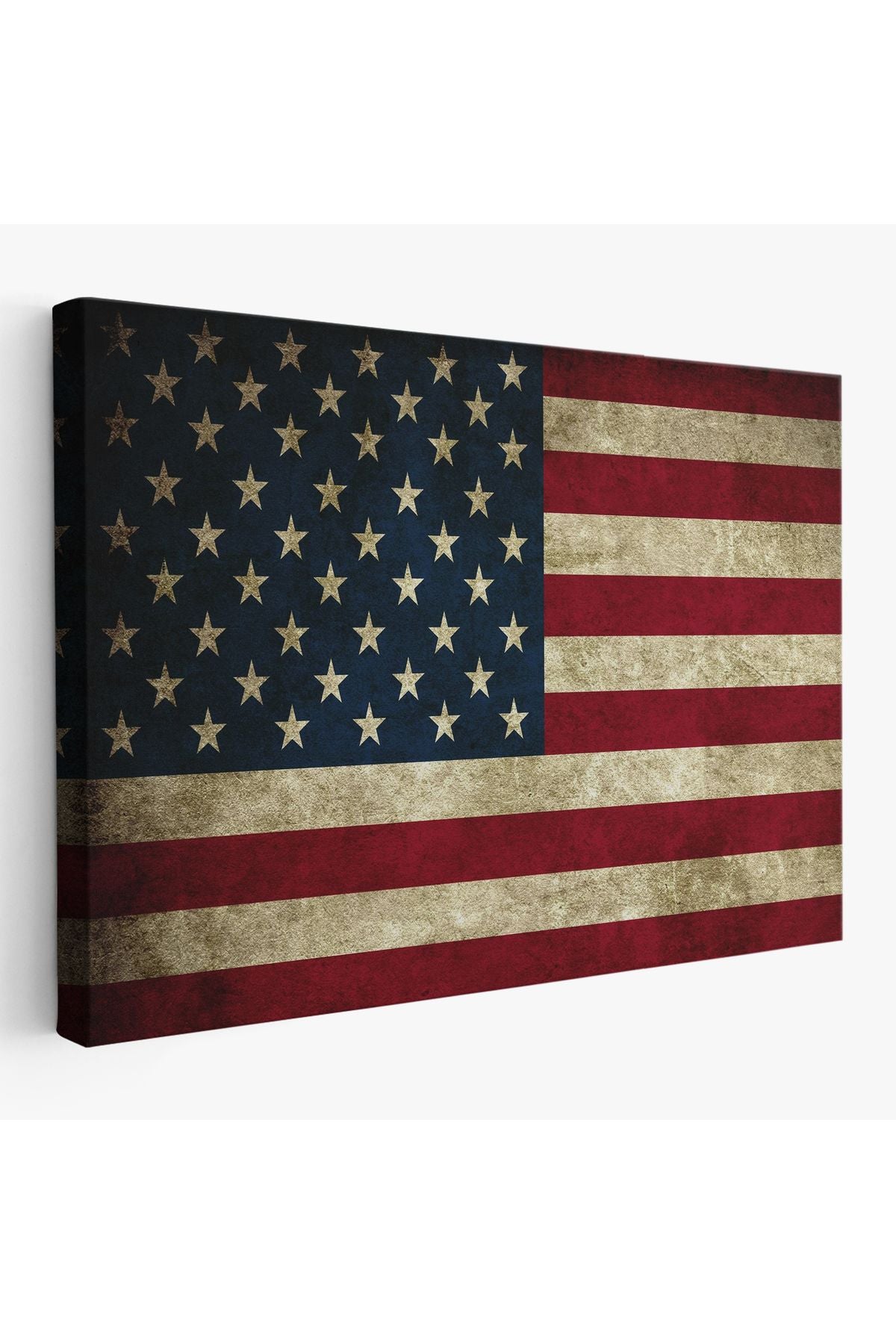 Amerika Birleşik Devletleri Bayrağı Rustik Kanvas Tablo-5412