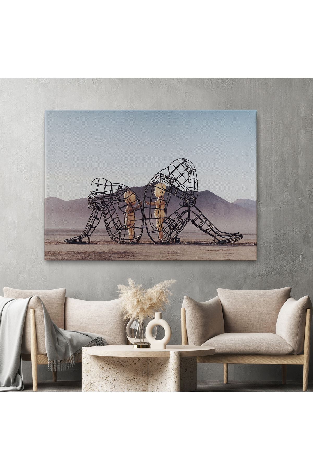 Ejderhanın Kaşındaki Savaşçı Kanvas Tablo-5084