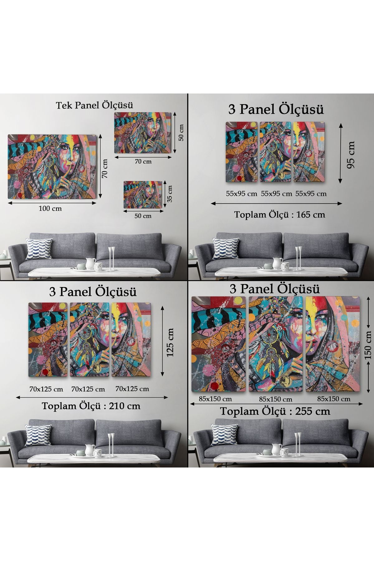 Koruyucu Kız Portresi Yağlıboya Görünüm Dekoratif Kanvas Duvar Tablosu-3469