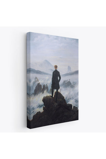 Caspar David Friedrich'in Sis Denizinin Üstündeki Gezgin İsimli Eseri Kanvas Tablo-5121