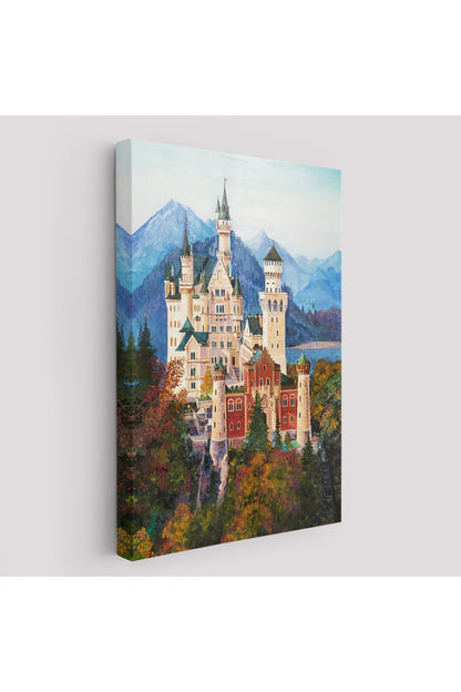Bavyera Almanya Neuschwanstein Kalesİ Kanvas Tablo-5980