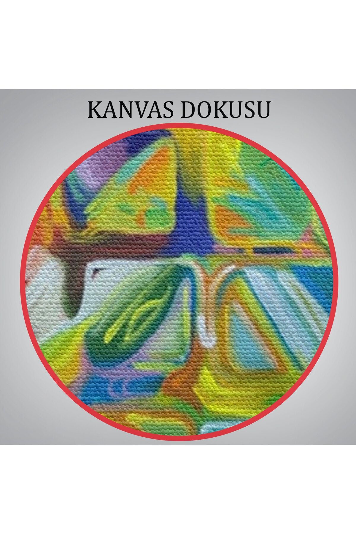 Renkli Buz Cam Kanvas Tablo-5897