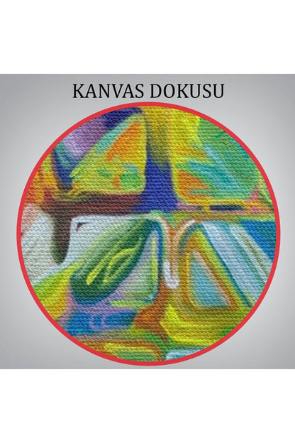 Renkli Buz Cam Kanvas Tablo-5897