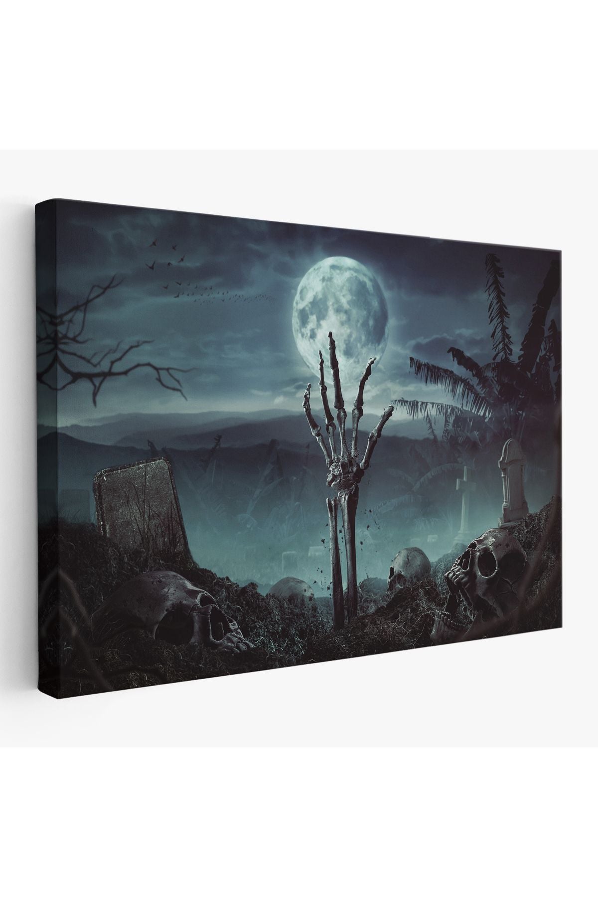 Mezardan Çıkan El, Mezarlıkta Dirilmiş El Dekoratif Duvar Tablosu-5205