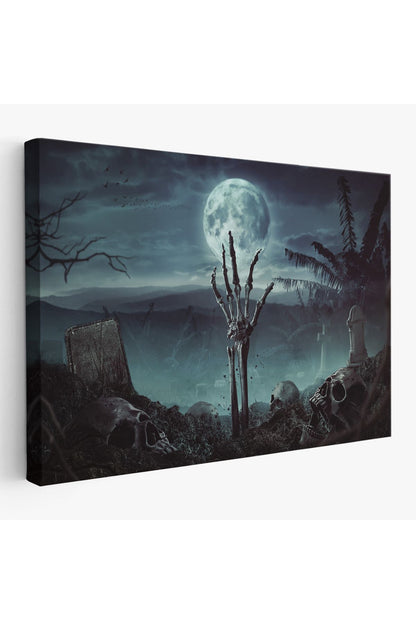 Mezardan Çıkan El, Mezarlıkta Dirilmiş El Dekoratif Duvar Tablosu-5205