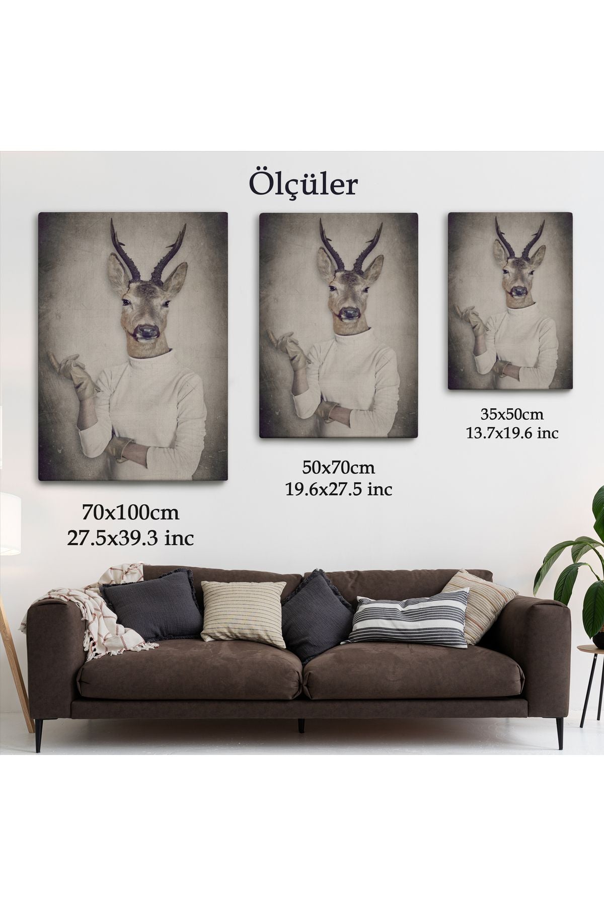 Ceylan Kafalı İnsan Kanvas Tablo-4983