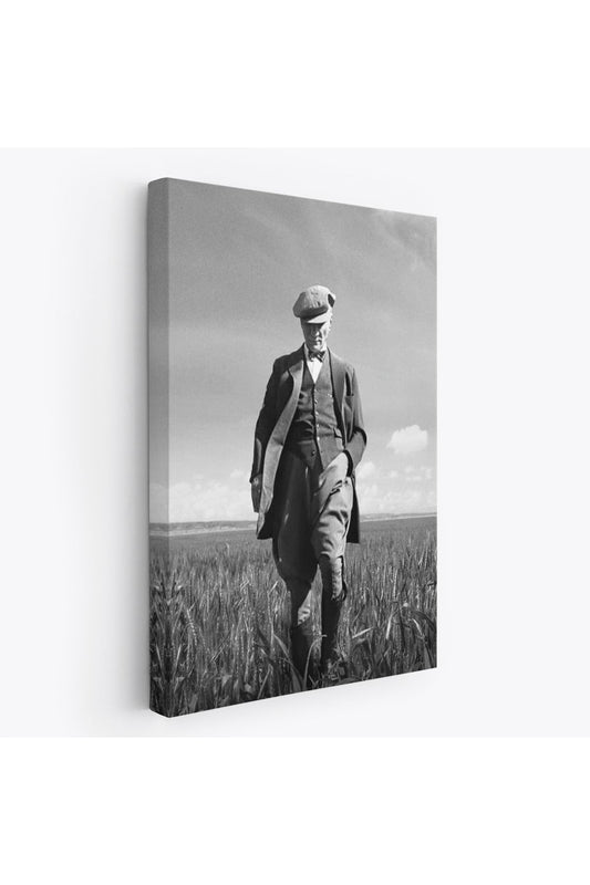 Atatürk Portre Tablosu Mustafa Kemal Atatürk Dikdörtgen Dekoratif Kanvas Tablo-FC-127