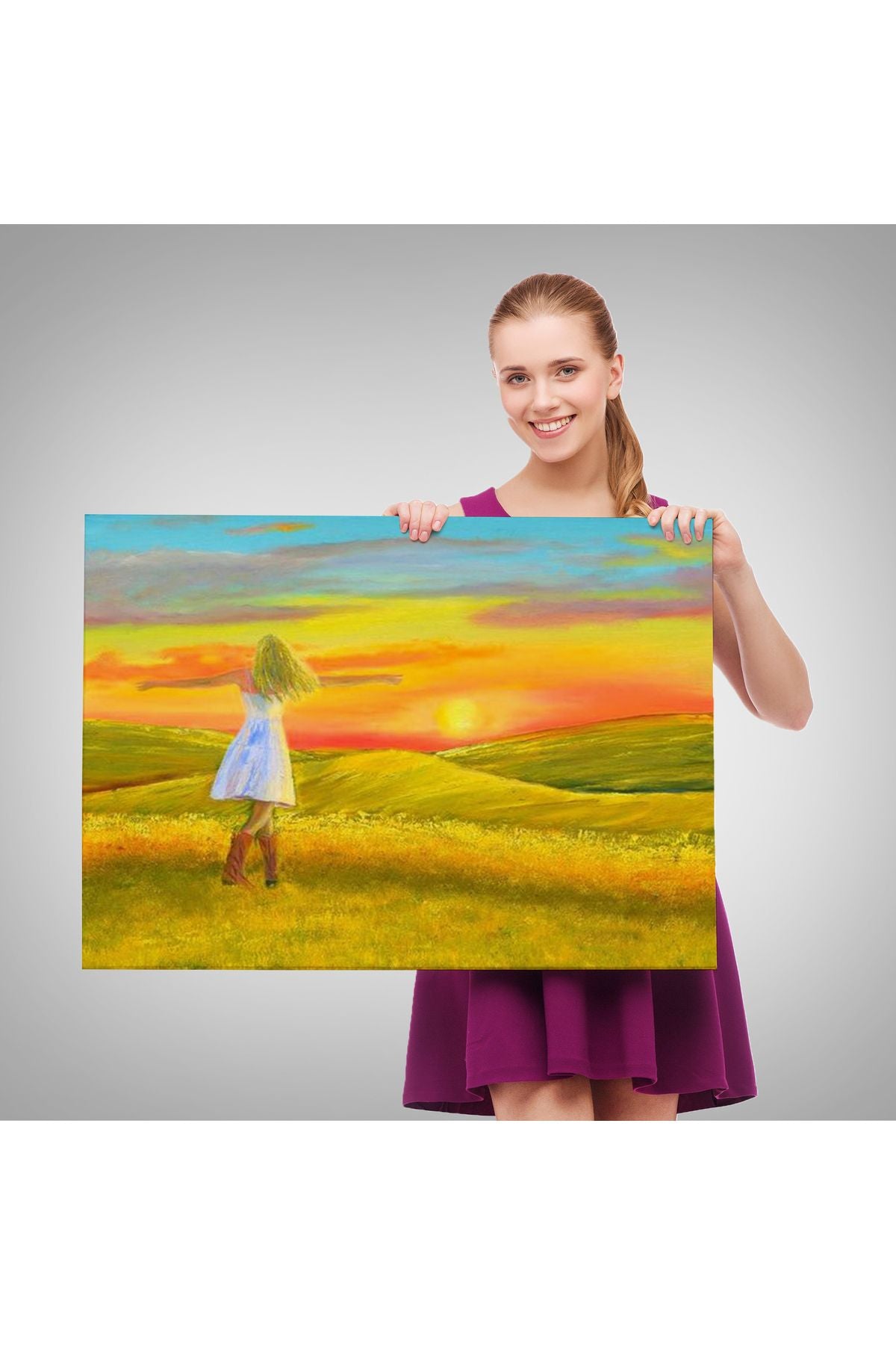 Şabat Ayinin de Ateş Etrafında Dans Eden Kadınlar Tablosu-6568