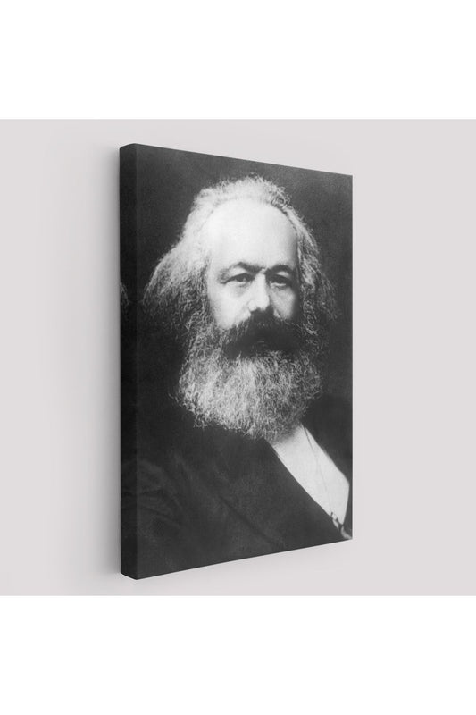 Karl Marx Siyah Beyaz Dekoratif Kanvas Tablo-5964