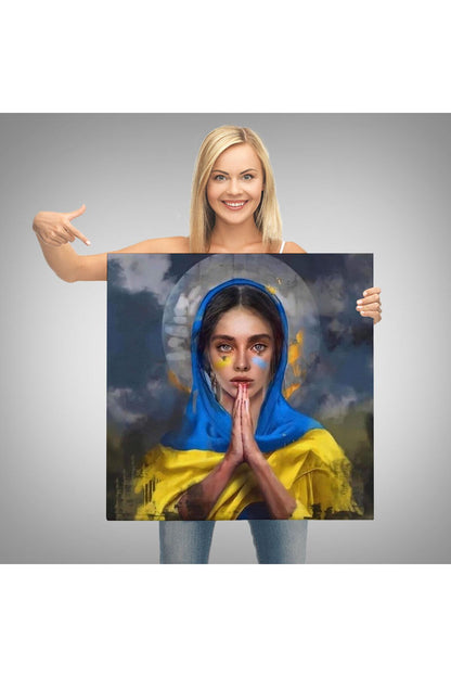 Dünya Barışı İçin Dua Eden Kadın Tablo-5867