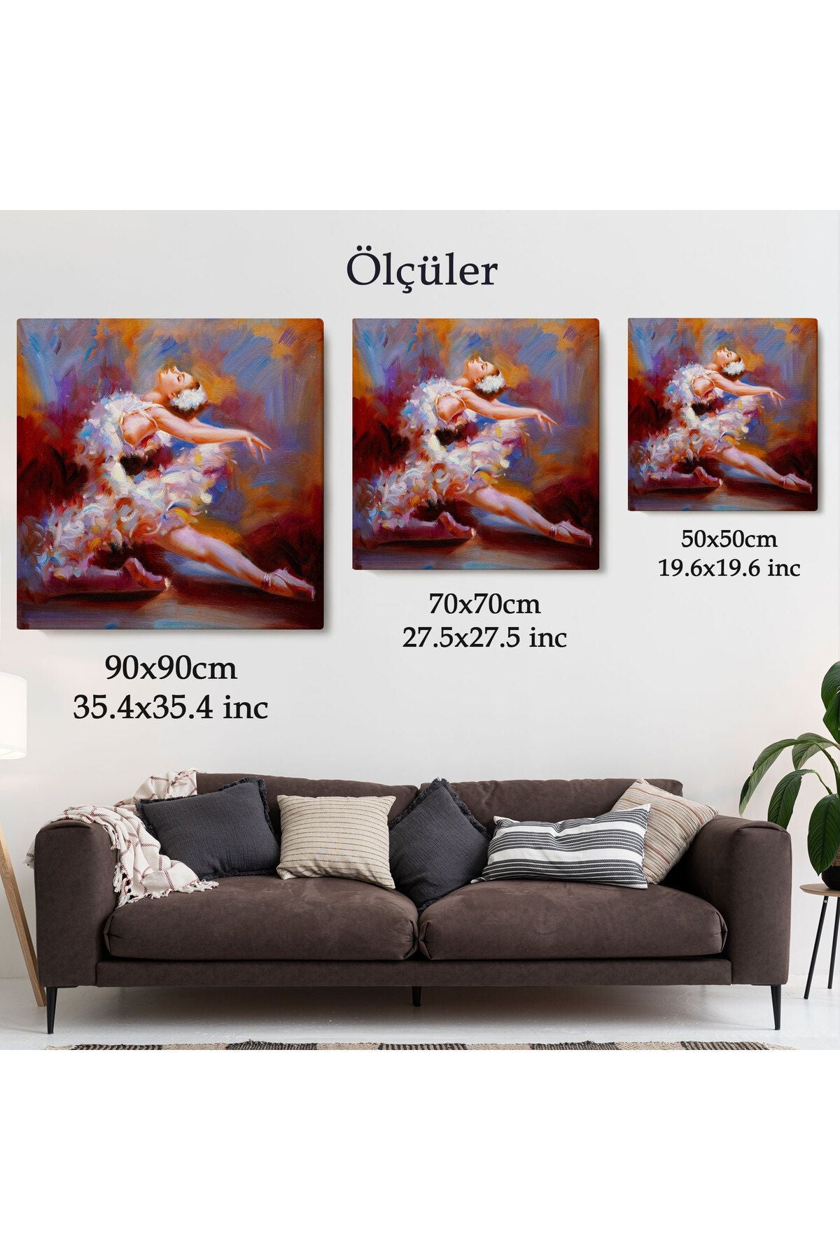 Balerin Kadın Yağlıboya Görünümlü Kanvas Tablo, Sanat Evi Dedoru-5026