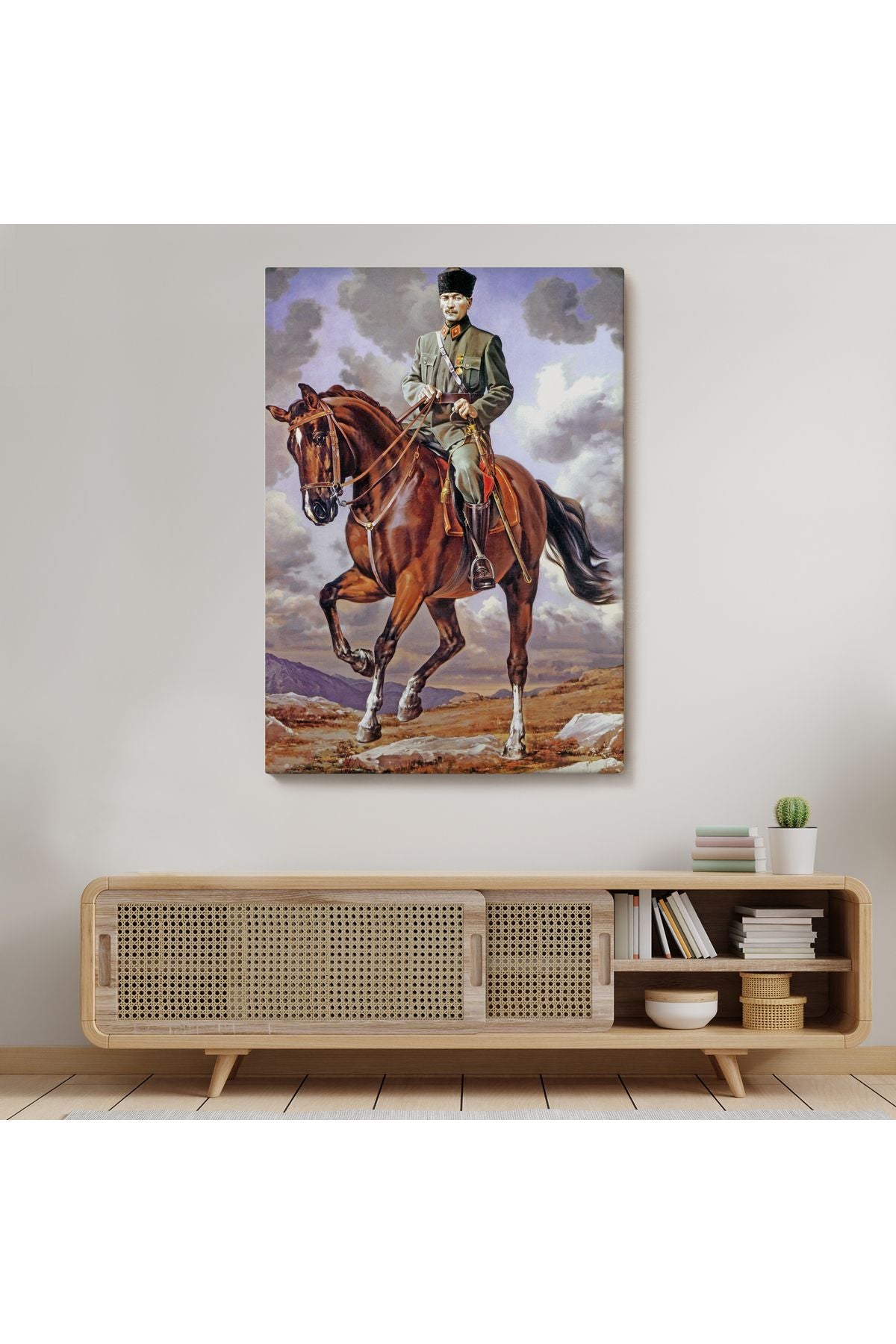 At Üstündeki Mustafa Kemal Atatürk Duvar Tablosu-6462
