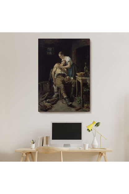 Yaralı Kaçak Avcı (1881) Duvar Tablosu-6059