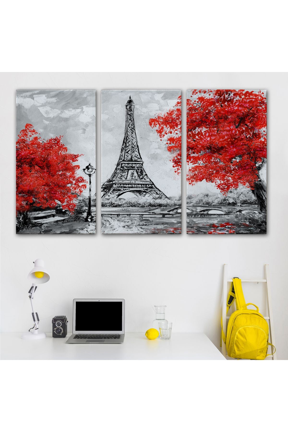 Paris Etfel Kulesi Yağlıboya Görünüm Dekoratif Kanvas Duvar Tablosu-3508
