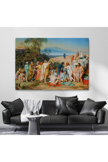 İsa'nın İnsanlara Görünüşü Tablosu - Aleksander Ivanov - The Apparition of Christ to the People-6539