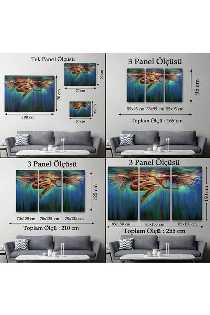 YB Su Altındaki Kadın Dekoratif Duvar Tablosu-6653