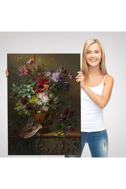 Vazodaki Renkli Çiçekler Tablosu-5925