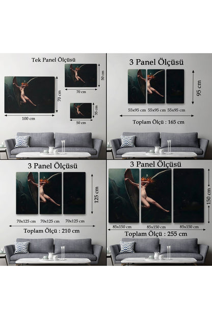 Yıldızlı Gökyüzü Altında Bir Peri Kanvas Tablo, Klasik Sanat Kanvas Tablo-5383