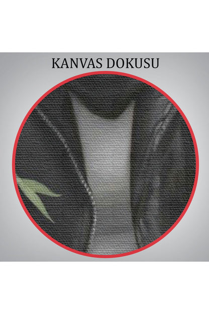 Gerçek Metroda Panda Başlı İnsan Kanvas Tablo-5228