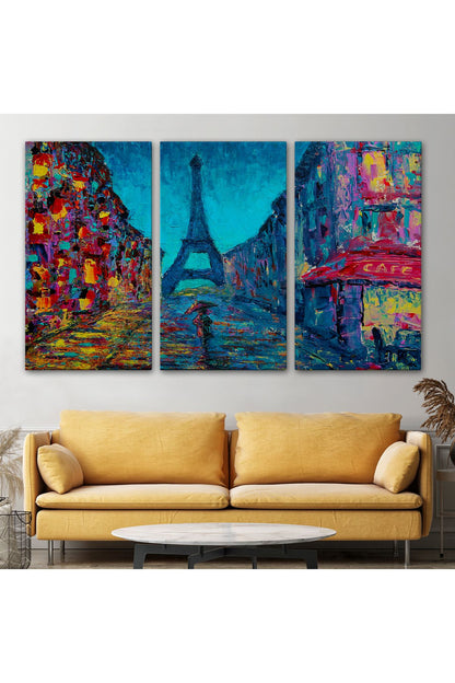 Fransa Paris Sokakları Duvar Tablosu-1219