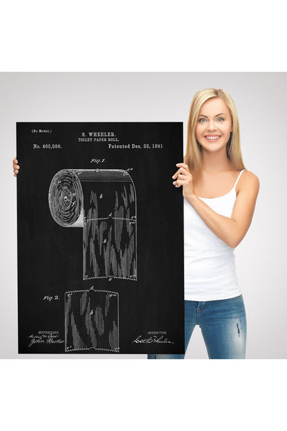 Tuvalet Kağıdı Rulosu Patent Kanvas Tablo-5242