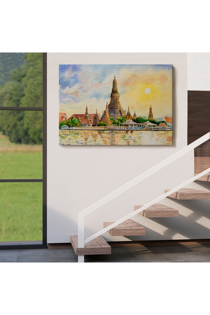 Wat Arun Tapınağı Tayland Bangkok Dekoratif Kanvas Tablo-3622