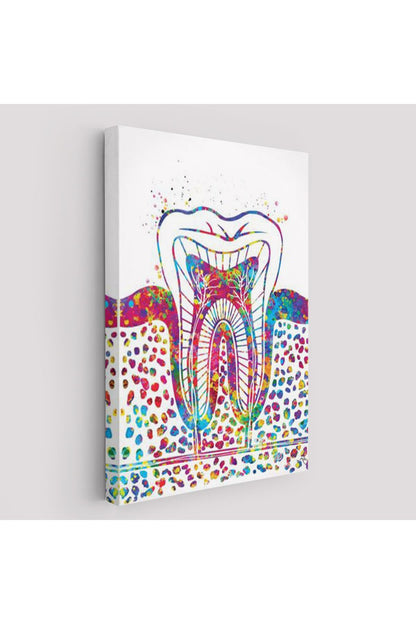 Renkli Diş, Diş Hekimi Duvar Tablosu-6300
