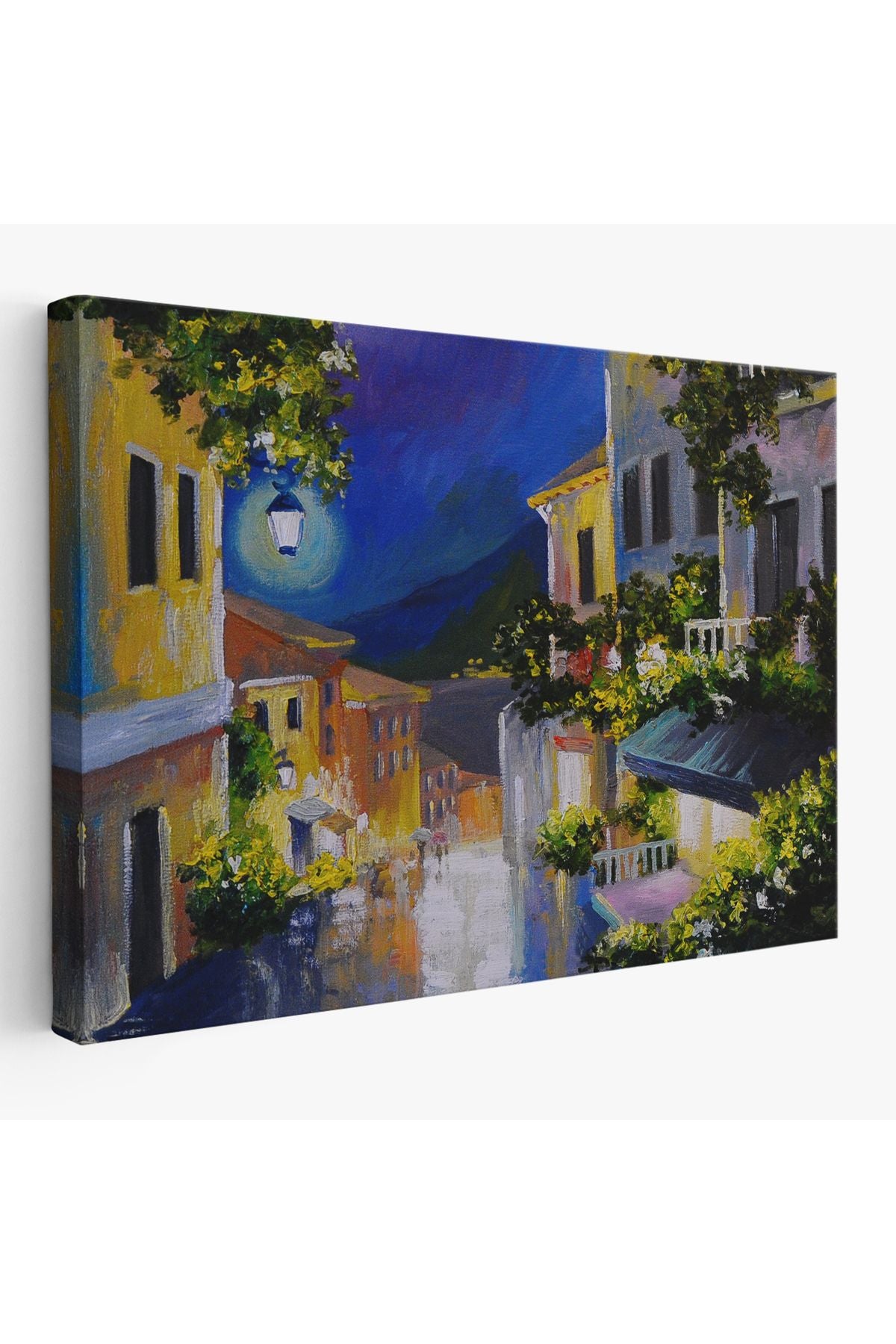 Fenerli Deniz Manzaralı Sokak, Kanvas Duvar Tablosu-1189