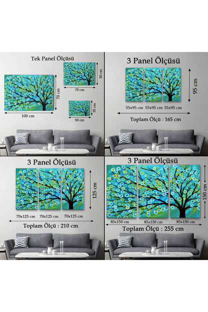 Sürreal Ağaçtaki Renkler Senfonisi Tablosu-6628