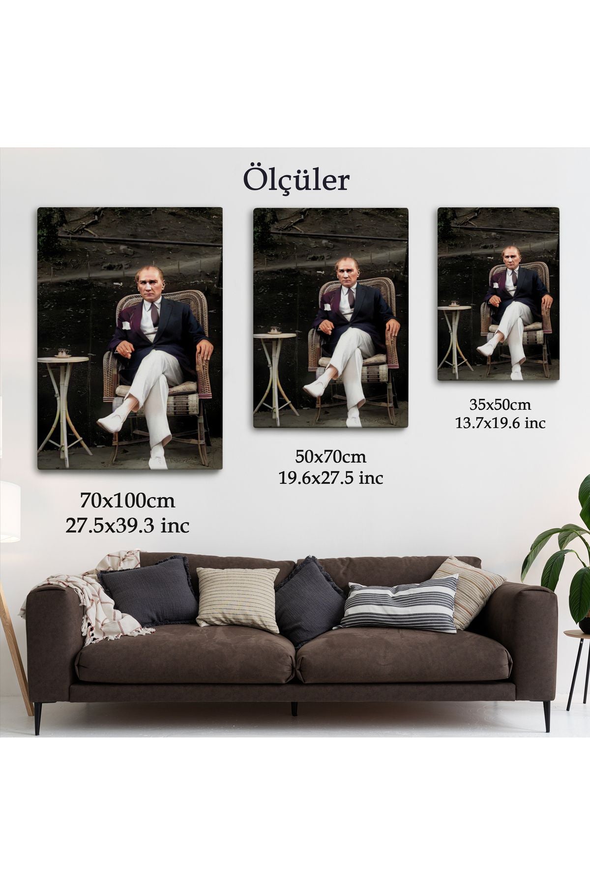 Mustafa Kemal Atatürk'ün Sandalyede Oturan Tablosu -6379